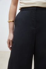 Load image into Gallery viewer, Suncoo Woven Pant Jet Black Trousers
