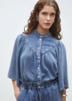 Load image into Gallery viewer, Suncoo Denim Tencel Blouse Louise
