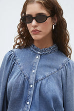 Load image into Gallery viewer, Suncoo Denim Tencel Blouse Louise
