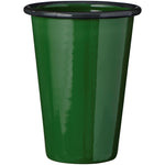 Load image into Gallery viewer, Enamel Cup Dark Green and Black
