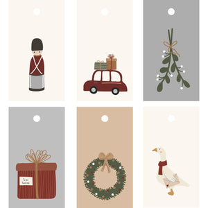 Festive Christmas Tags Set of 6