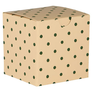 Gift Box Cardboard with Green Dots two sizes