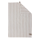 Load image into Gallery viewer, Cotton Tea Towel Beige and White Wide Stripes
