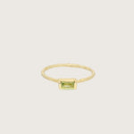 Load image into Gallery viewer, Sati Gold Ring with Green Amethyst
