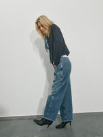 Load image into Gallery viewer, MosMosh Rosy Galleon Jeans Dark Blue
