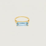 Load image into Gallery viewer, Geam Gold Ring Blue Topaz
