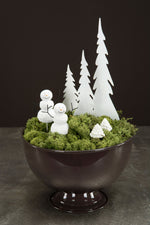 Load image into Gallery viewer, White Metal Tree Decoration on Spike Three Sizes
