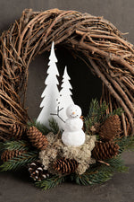 Load image into Gallery viewer, White Metal Tree Decoration on Spike Three Sizes
