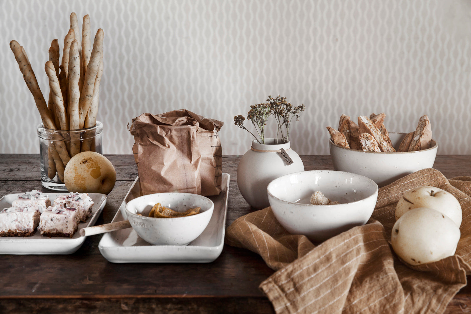Serving Plate Ceramic Natural Off White
