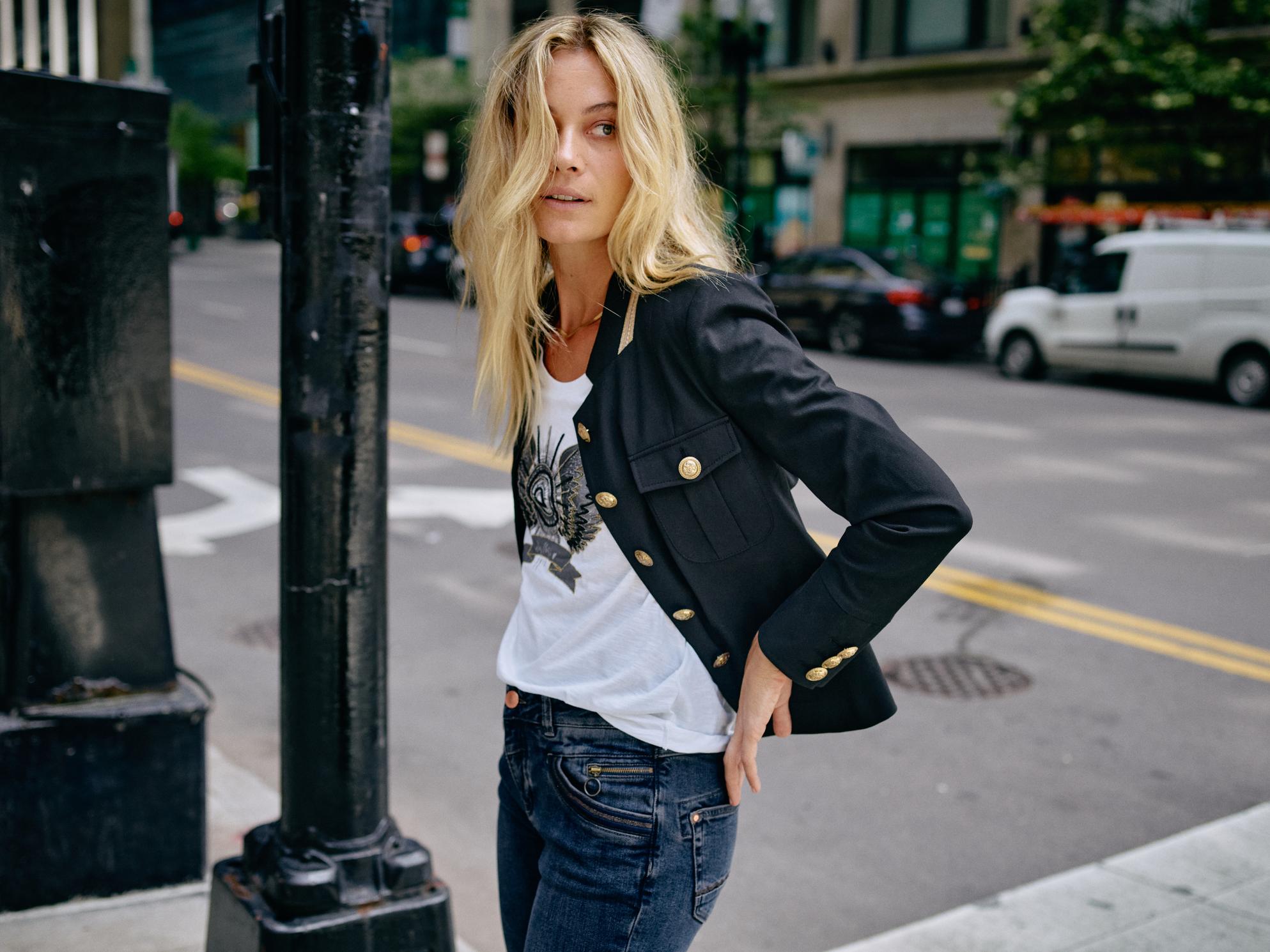 MosMosh Naomi Colla Jeans Dark Denim