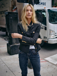 MosMosh Naomi Colla Jeans Dark Denim