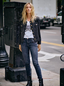 MosMosh Naomi Colla Jeans Dark Denim
