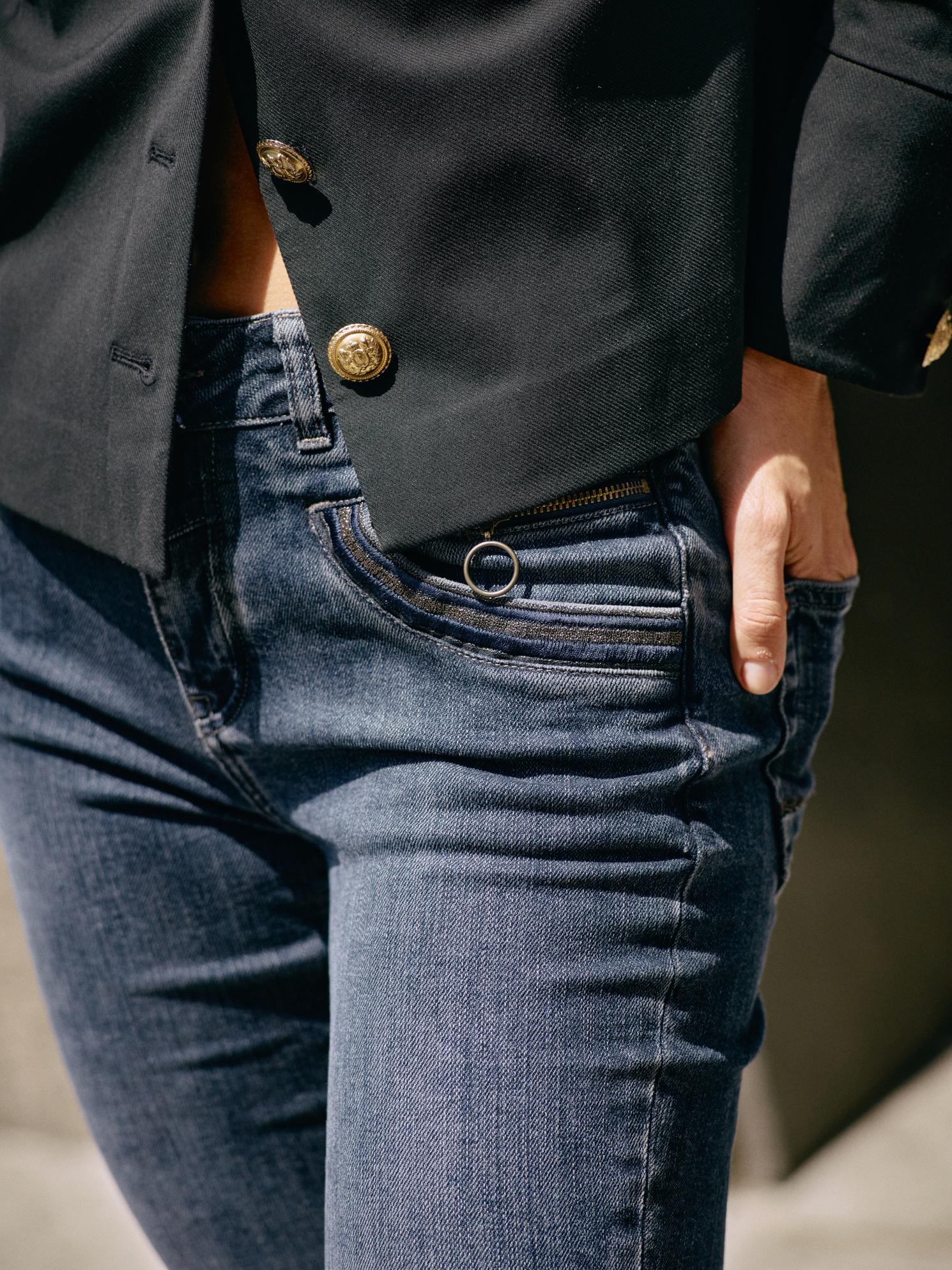 MosMosh Naomi Colla Jeans Dark Denim