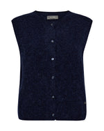 Load image into Gallery viewer, MosMosh Almine Thora Knit Vest Maritime Blue
