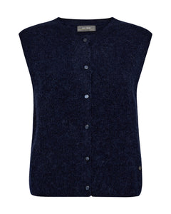 MosMosh Almine Thora Knit Vest Maritime Blue