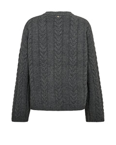 MosMosh Brydis Crewneck Jumper Mockingbird Grey