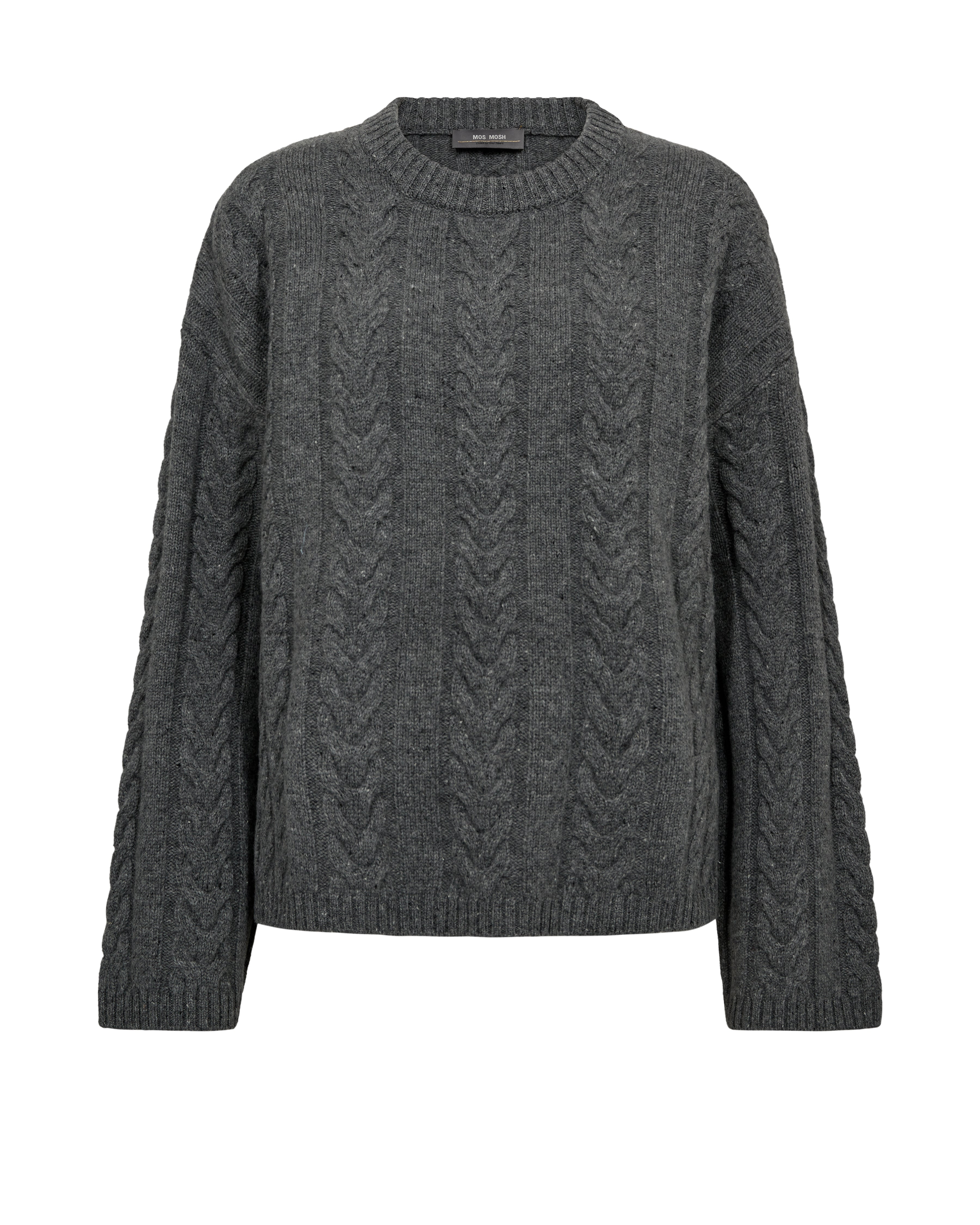 MosMosh Brydis Crewneck Jumper Mockingbird Grey
