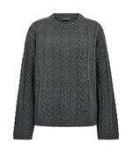 Load image into Gallery viewer, MosMosh Brydis Crewneck Jumper Mockingbird Grey
