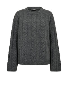MosMosh Brydis Crewneck Jumper Mockingbird Grey