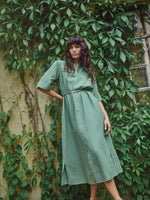 Load image into Gallery viewer, MosMosh Rayas Alexis Dress Turf Green
