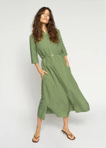 Load image into Gallery viewer, MosMosh Rayas Alexis Dress Turf Green
