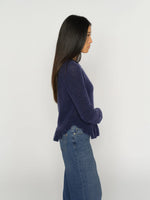Load image into Gallery viewer, MosMosh Mape Alice Knit Cardigan Crown Blue
