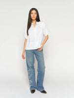 Load image into Gallery viewer, MosMosh Tarima Cotton White Blouse

