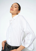 Load image into Gallery viewer, MosMosh Winola White Cotton Twill Shirt
