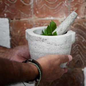 Marble Pestle and Mortar