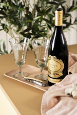 Load image into Gallery viewer, Wine Glass Etched Leaf Design
