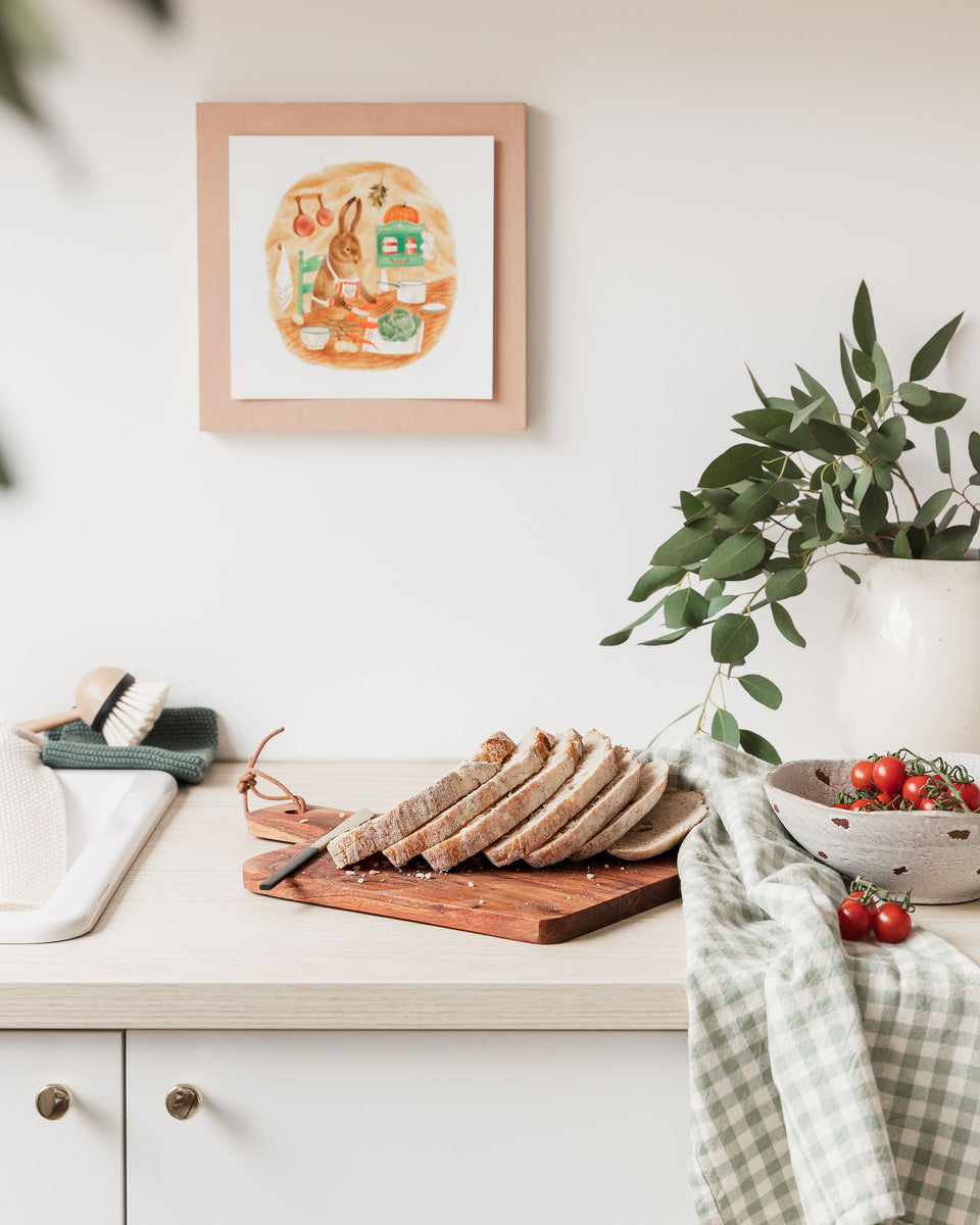 SQUARE RABBIT KITCHEN PRINT 20CM X 20CM – TUSKcollection