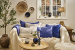 Load image into Gallery viewer, Velvet Cushion Indigo Blue
