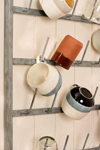 Ceramic Mug Blue Layered Design