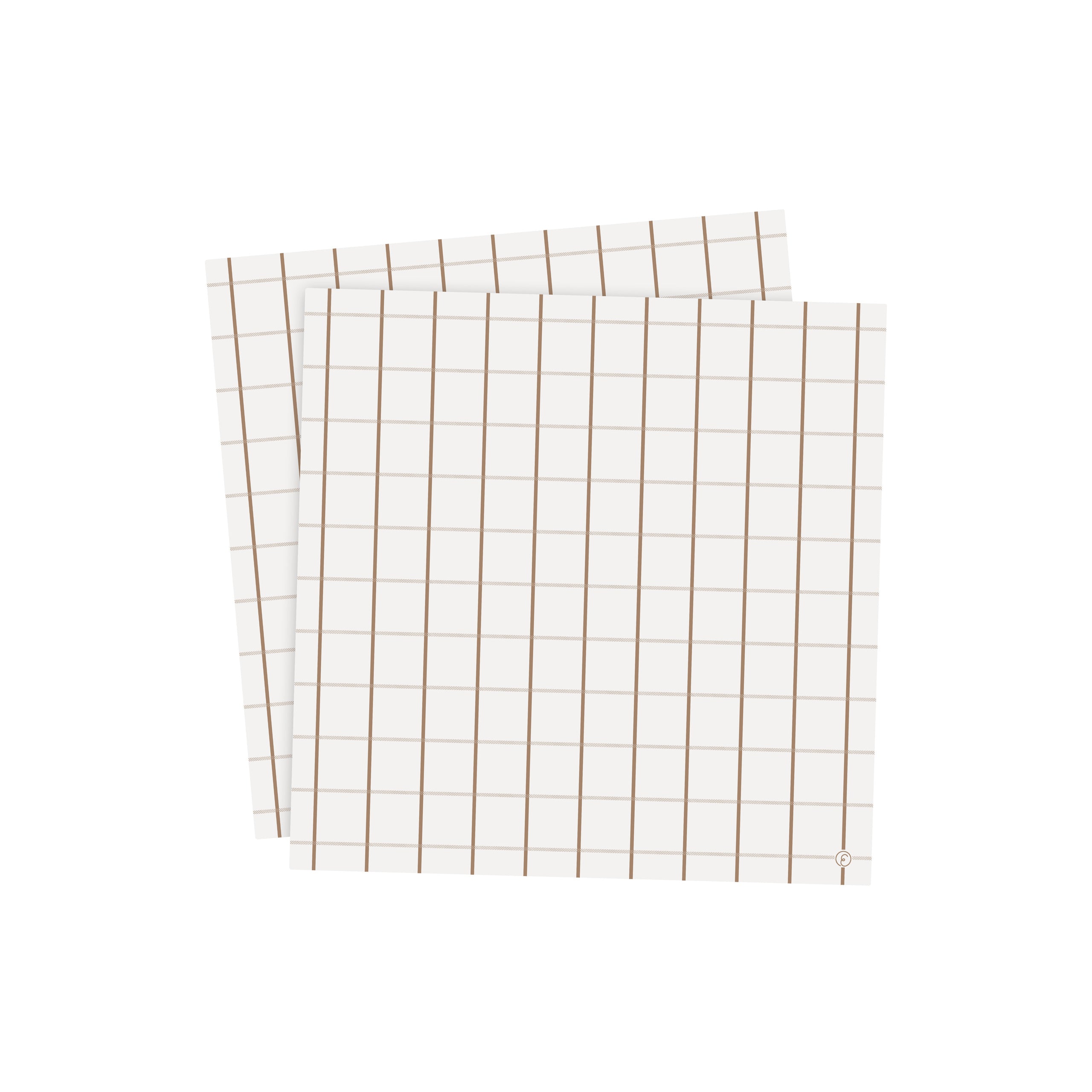 Paper Napkin Pack Caramel and White Check