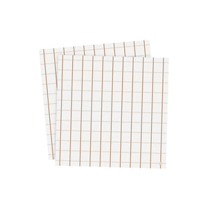 Paper Napkin Pack Caramel and White Check