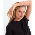 Load image into Gallery viewer, Arash Pearl Bracelet Silver Elasticated
