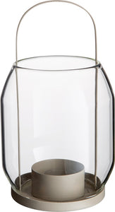 Glass Lantern for Tea Lights and Small Pillar Candles