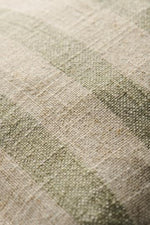 Load image into Gallery viewer, Linen Blend Green Striped Long Cushion
