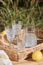 Load image into Gallery viewer, Pitcher Jug Glass with Vine Etch Detail

