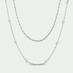 Load image into Gallery viewer, Tala Necklace Silver Double Chain
