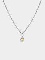 Load image into Gallery viewer, Silver Necklace with Moonstone Pendant

