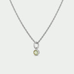 Load image into Gallery viewer, Silver Necklace with Aquamarine Pendant
