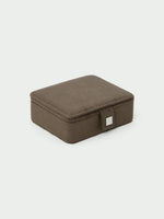 Load image into Gallery viewer, Edge Mini Suede Jewellery Box Brown
