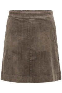 Part Two Lings Cord Skirt Falcon Brown