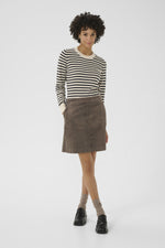 Load image into Gallery viewer, Part Two Lings Cord Skirt Falcon Brown
