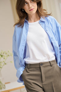 Part Two Savanna Cotton Shirt Sky Blue