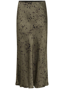 Part Two Laurina Skirt Mocha Brown Print