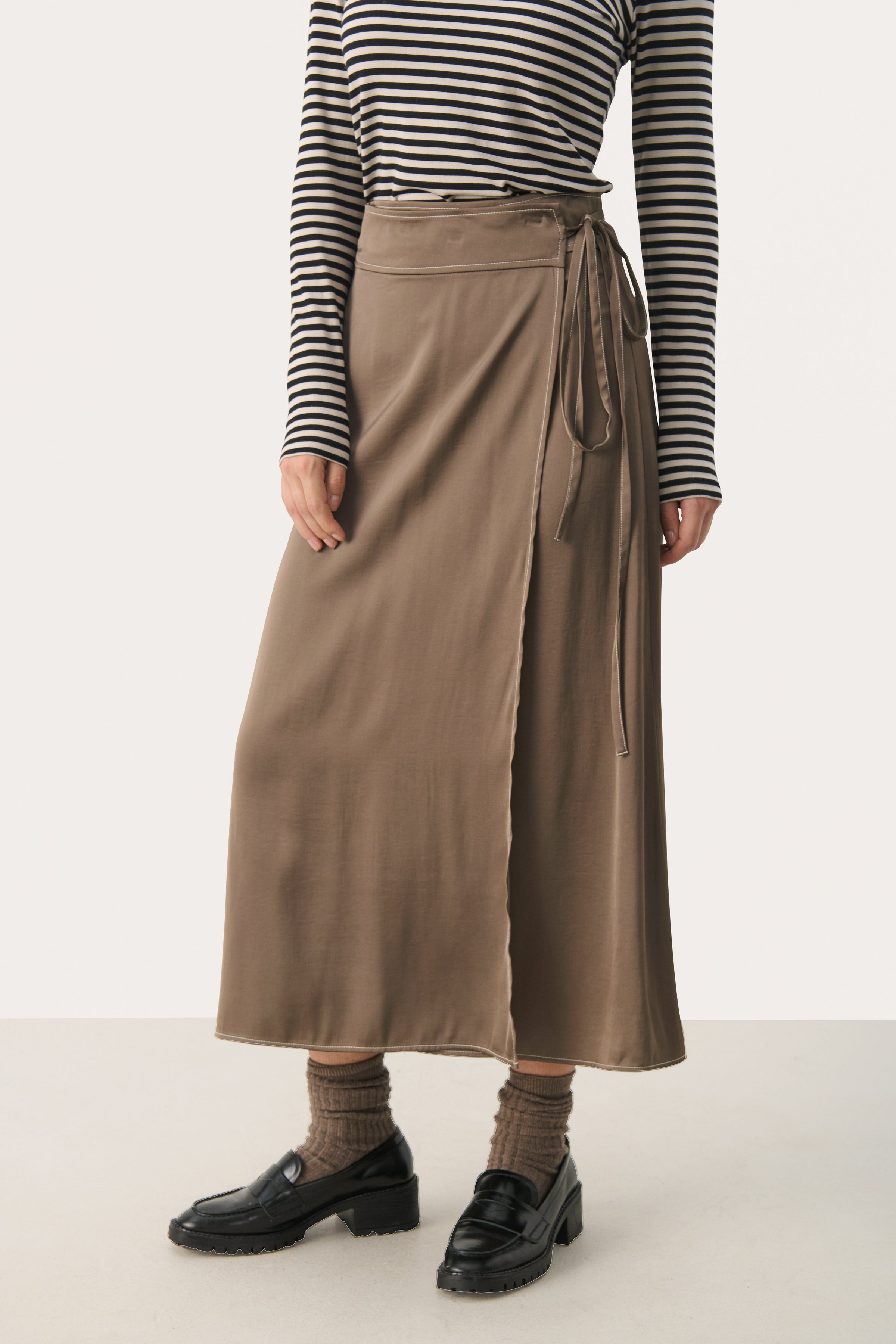Part Two Lovelie Wrap Skirt Bronze