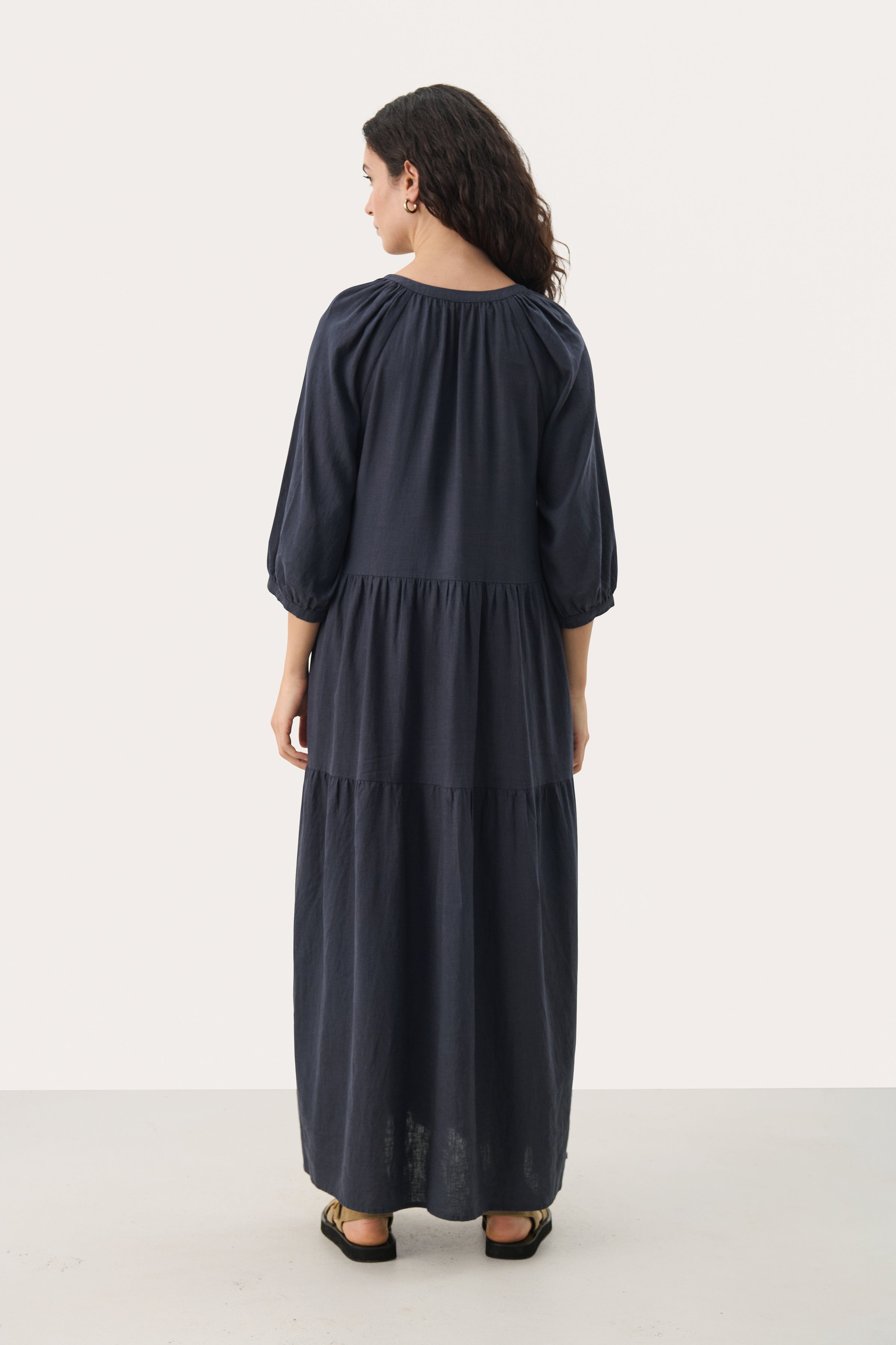 Part Two Nataliya Navy Dress Linen