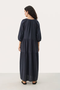Part Two Nataliya Navy Dress Linen